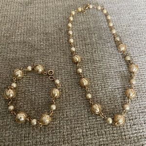 Vintage 12kt GF Necklace and Bracelet Set